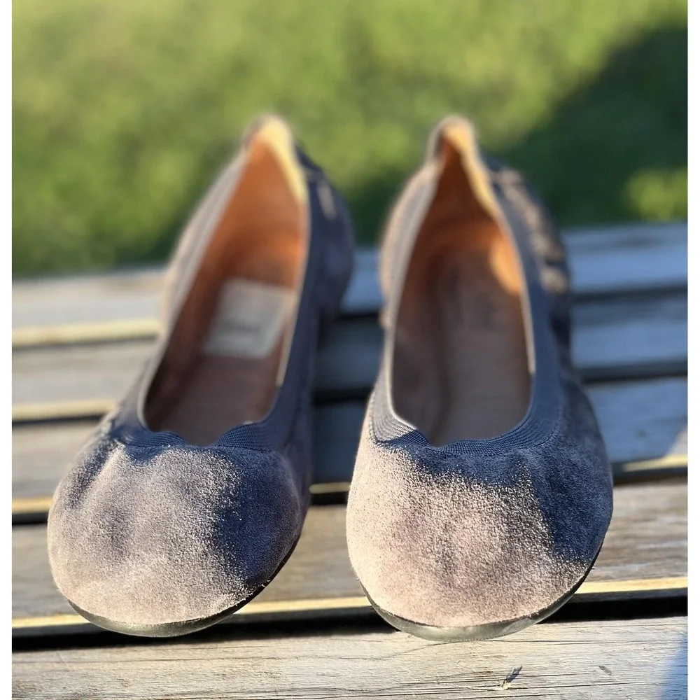 Josef Seibel Ballet Flats Womens 38 US 7‎ Gray Suede Comfort Slip On Shoes